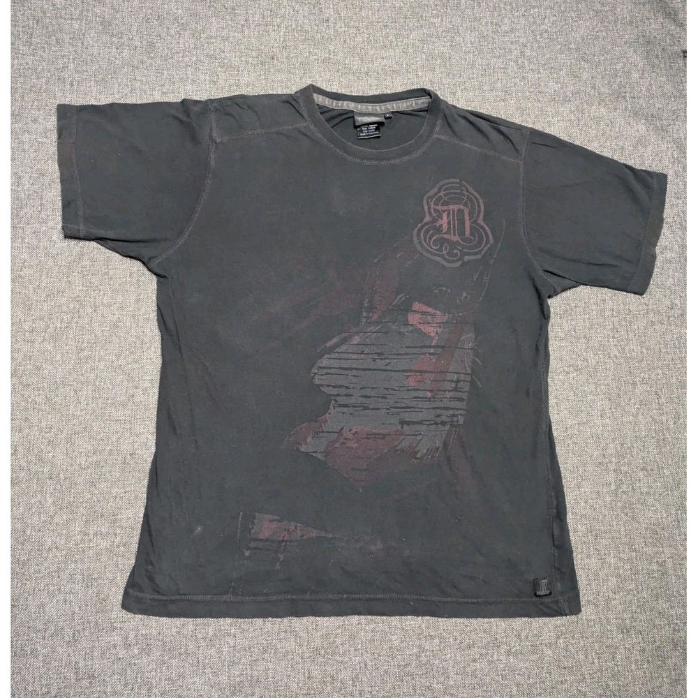 Harley Davidson T Shirt Size Large Mens Black Short Sleeve Tee Red Print